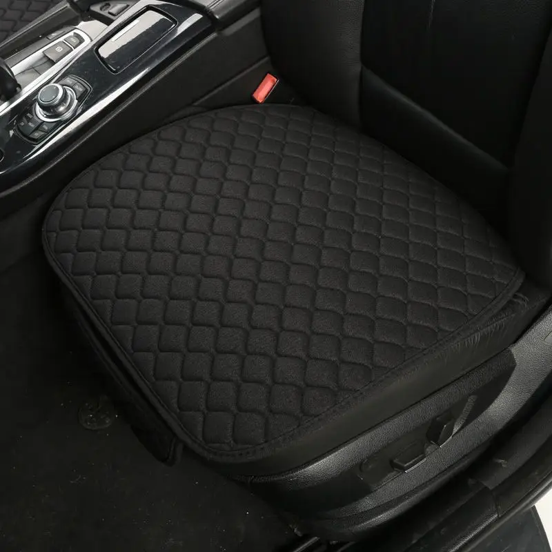 

Car Seat Cushion seat Cover Four Seasons Universal Flax Front Rear 5 Seat Auto Chair Cushion Protector Pad