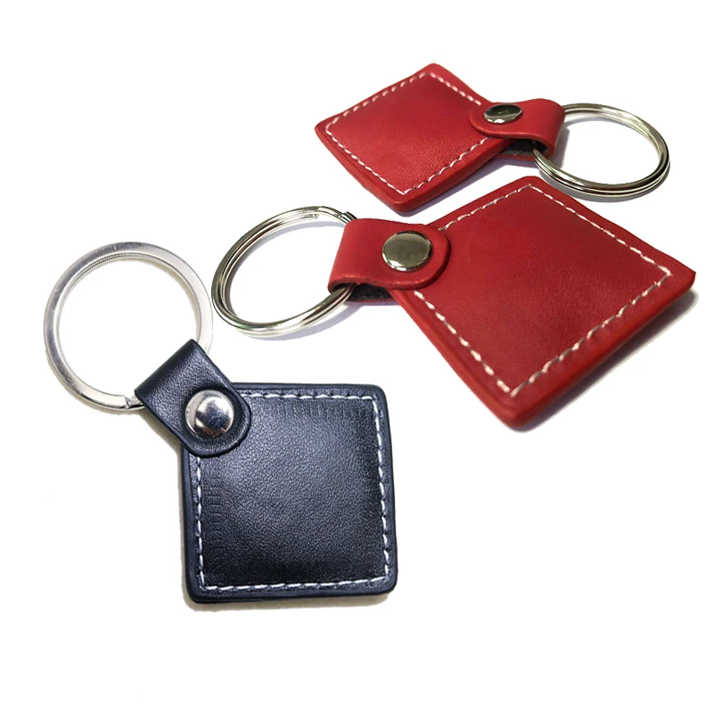 TK4100 EM4100 Leather Keyfob RFID Tag 125KHz Key Ring Waterproof Proximity Smart Card ID Token for Door Lock Access Control