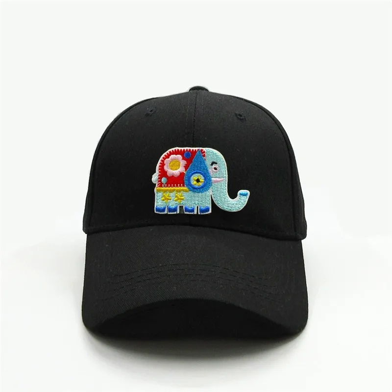 LDSLYJR  Cartoon Elephant embroidery cotton Baseball Cap hip-hop cap Adjustable Snapback Hats for men and women 391