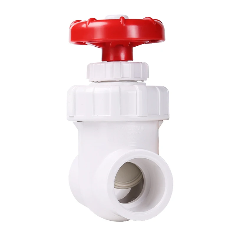 UPVC Gate Valve Plastic Valve PVC Gate Valve Flow Control Valve Precision Regulating Valve Handwheel Switch Valve 1Pcs