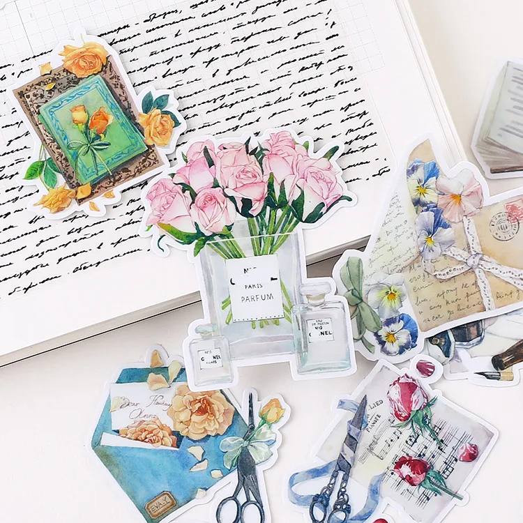 

20PCS vintage Sticker DIY Scrapbooking Bottom Collage Phone Computer Diary Happy Planner Decoration Sticker