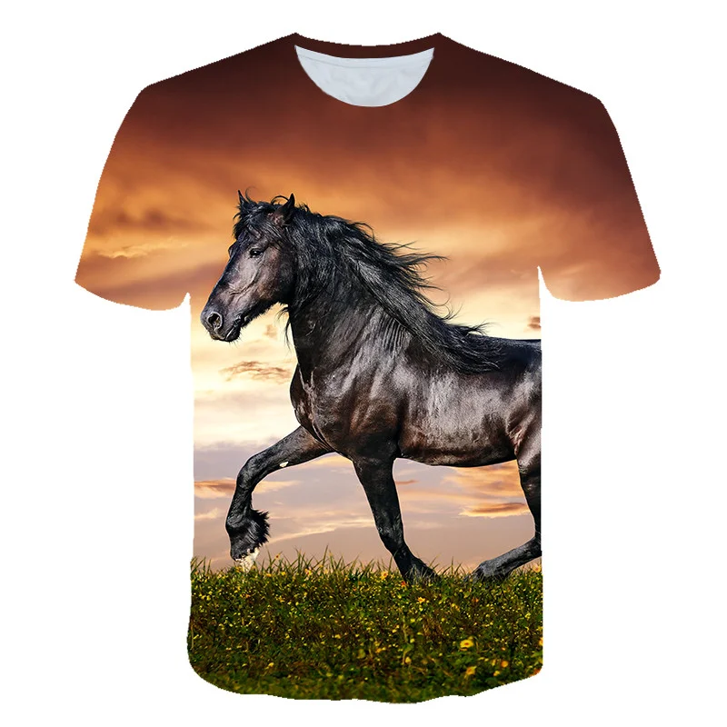 2021New Horse tshirt Men Women t shirt 3d t-shirt Tee Casual Top Animal Homme Camiseta Cool Streatwear Short Sleeve Tshirt Tops