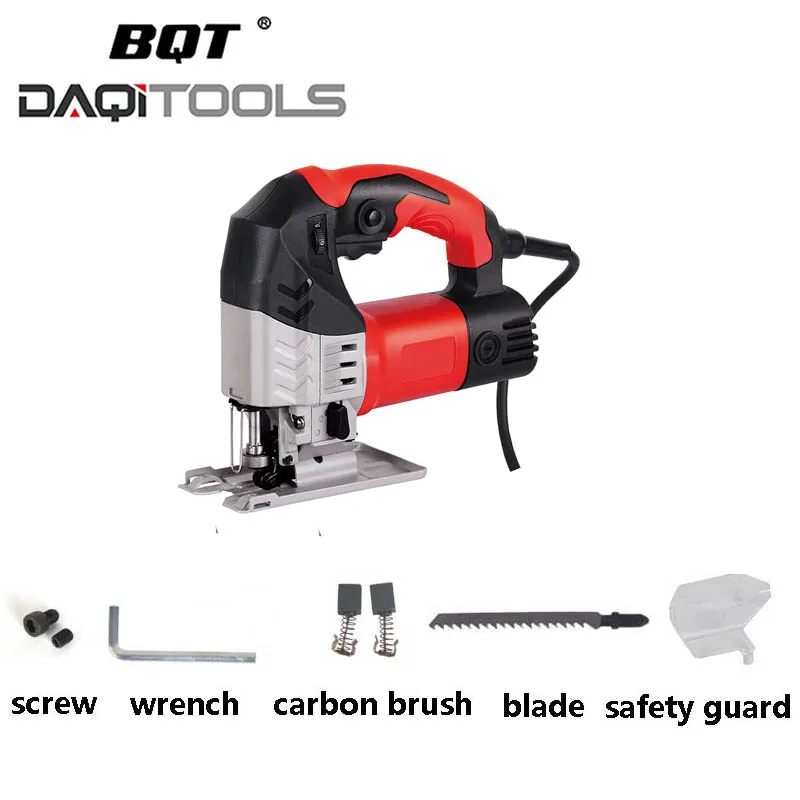 BQT 850W portable multi adjustable table electric woodwork jig saw machine wood cutting machines tool steel cutting blade parts