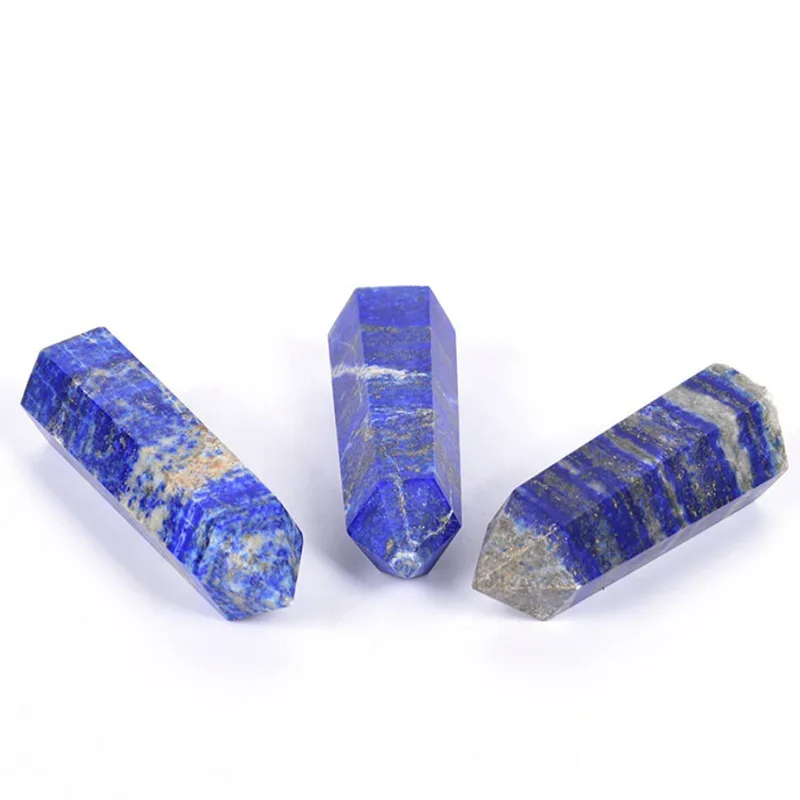 

1PC Natural Lapis Lazuli Hexagon Crystals Stones Room Decor Aesthetic Energesis Healing Wand Office Home Decoration DIY Gift