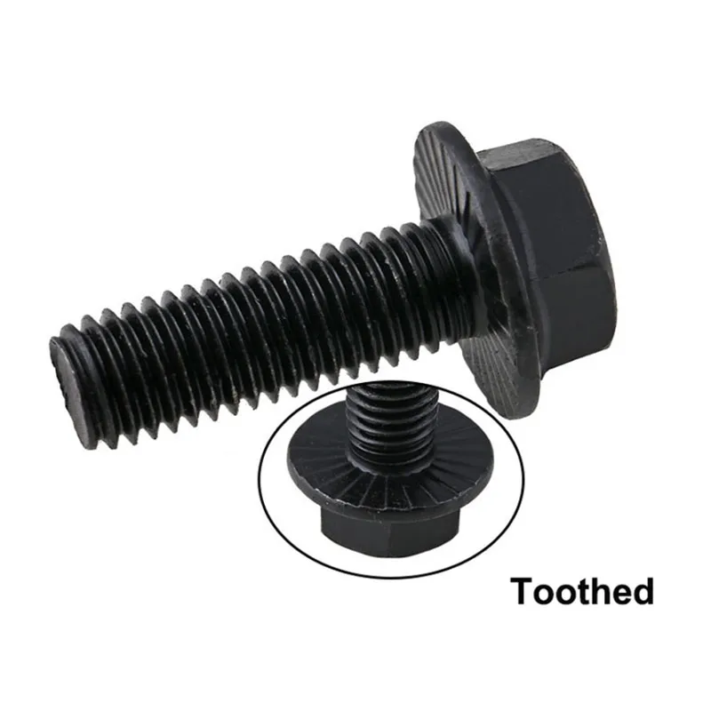 Grade 10.9 Carbon Steel Hex Head Flange Screws Hexagon Flanged Bolts  Full/Partial Thread GB5789 M5 M6 M8 M10 M12 M14 M16