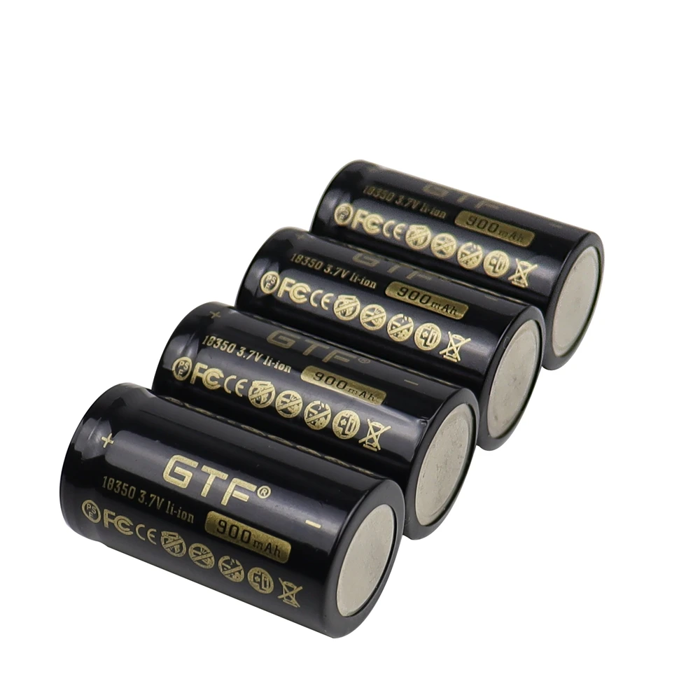 GTF 18350 3.7V 900mAh Lithium Ion Battery high power For electronic product 18350 Lithium ion Rechargeable Batteries