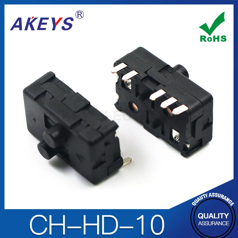 CH-HD-10 Car Electric Seat Switch Single Row 5-Pin Straight Pin Car Accessory Switch Toggle Reset