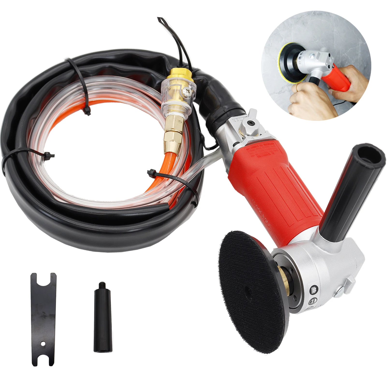 Moedor de ar Polegada ar Pedra Molhada Polisher 5500 Rpm com Exaustão Traseira Pneumática Pneumática Polisher de Pedra