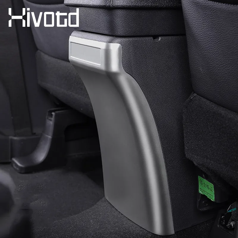 Hivotd Armrest Rear Outlet Cover Frame Interior Decoration Chrome Styling Car Accessories For Mitsubishi Outlander 3 2016-2022