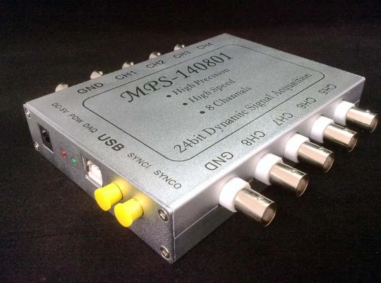 MPS-140801-IEPE Eight-channel Synchronous 24-bit USB Data Acquisition Card Vibration Audio ICP LabVIEW