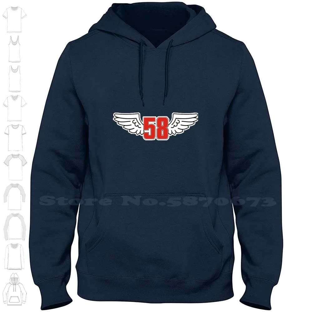 Number 58 Streetwear Sport Hoodie Sweatshirt Marco Simoncelli Simoncelli Marco Marco Simoncelli 58 Simoncelli Marco Marco