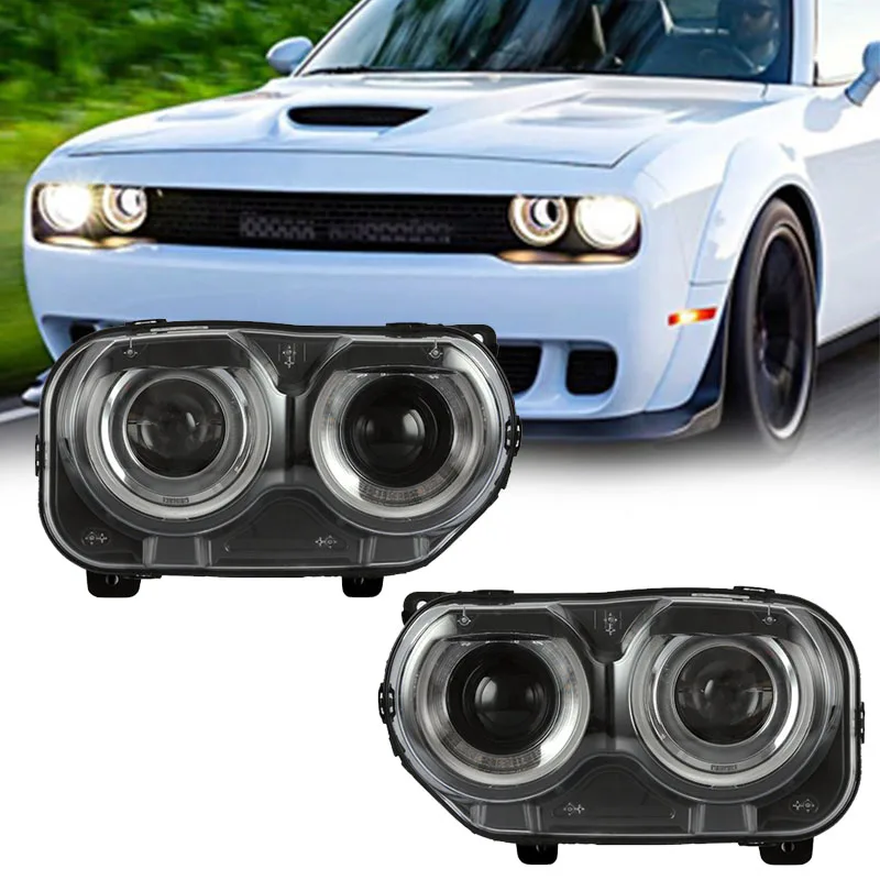 

Car Styling for Dodge Challenger Headlights 2015-2019 New Challenger LED Headlight led Signal Drl Auto Accessories