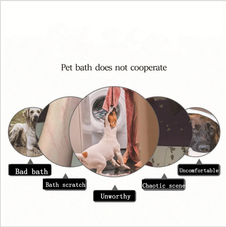 Pet Dog Cat Bath Comb Rubber Hair Fur Grooming Massage Mit Pet Shower Dog Brush Hair Pet Hair Carder Portable Dog Cat Hair