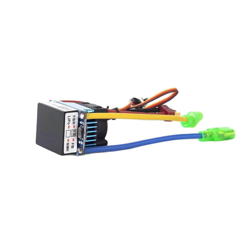 RC 480A ESC XT60 T-plug Waterproof Brushed ESC Speed Controller with 5V/3A BEC with fan for 1/8 1/10 RC Car 540 550 775 Motor