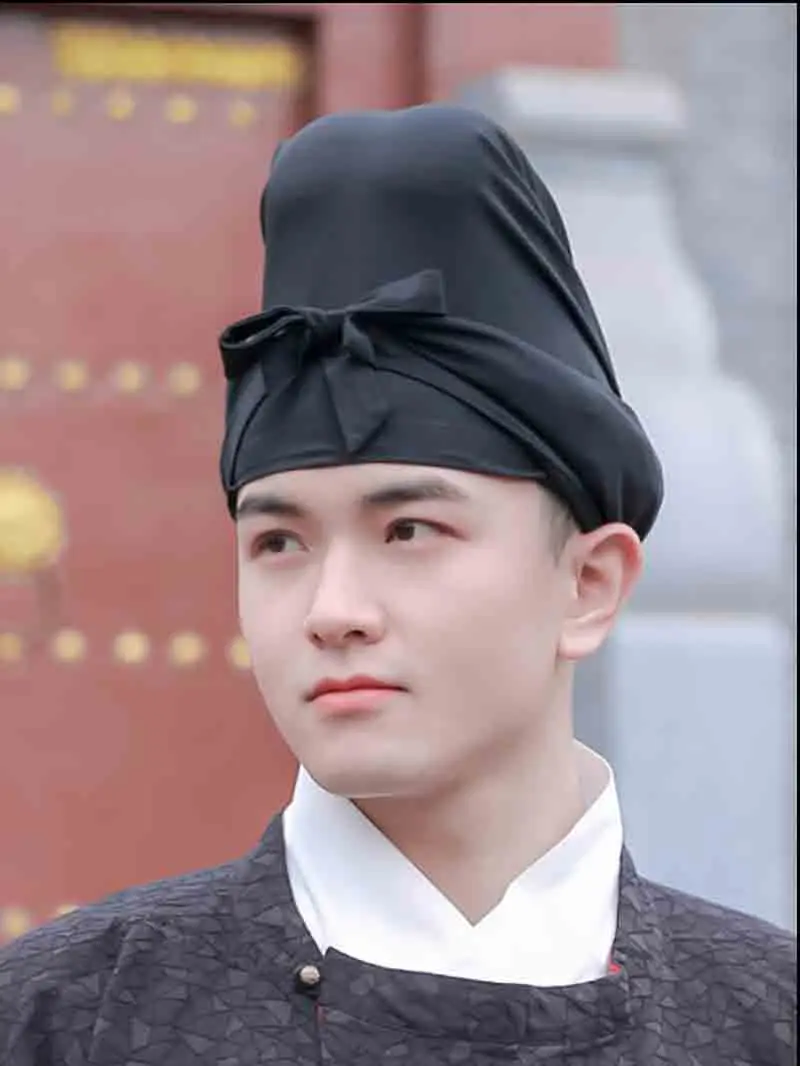 Szalik Hanfu Dynastia Tang Futou figurka ceramiczna składana na szaliku Korona do włosów okrągły kołnierz szlafrok akcesoria szalik Hanfu szalik