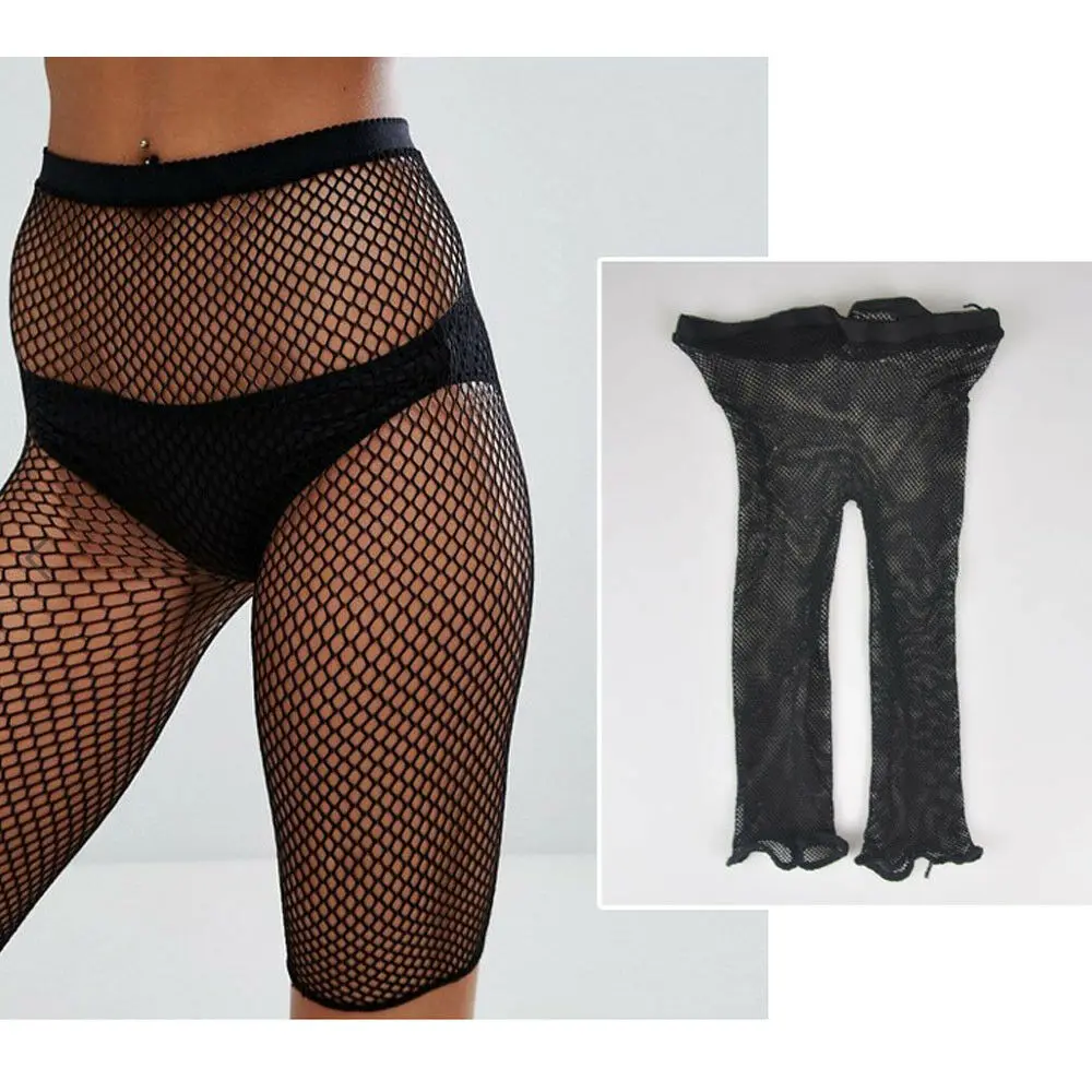 2019 New Women Sexy Fishnet Mesh Legging Cycling Shorts Hot Pants Elastic Black Underwrear Fashion