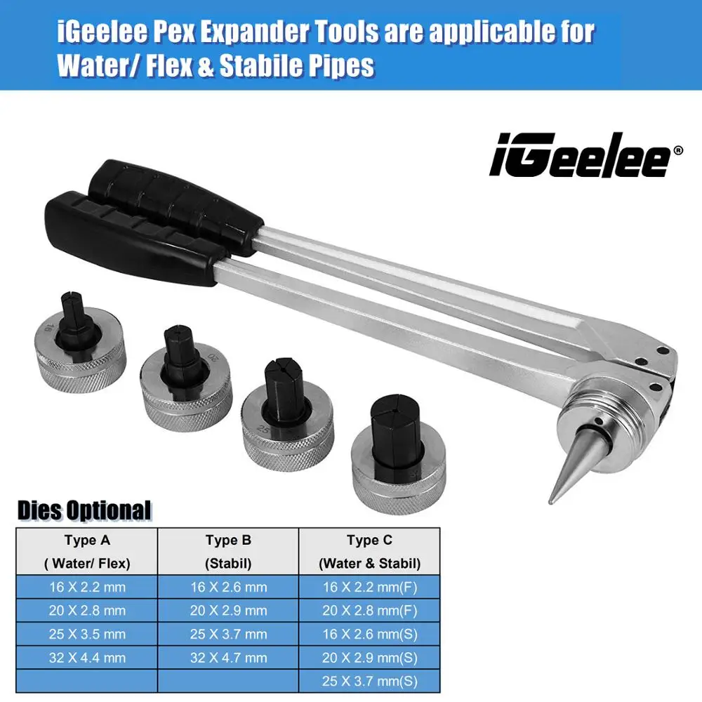 Pex صدفي ل المياه المرن ونظام ستابيل PEX-1632 الأنابيب أداة الانزلاق ل 16-32 مللي متر Rahau نظام أدوات السباكة RUwarehouse