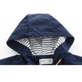 Boys Hooded Windbreaker Jacket 5 Boys Spring Autumn Coats Kids Jackets Toddler Hooded Windbreaker With Pocket Children Zipper Outerwear Baby Clothes 2-7 Years 5