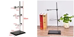 1 Set 50CM Laboratory Ring Stand High Retort Stand Iron Stand With Clamp Clip School Education Equipment Supplies Hot Sale