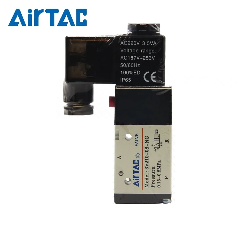 AirTaCc Original 3/2 Way Pneumatic Parts 3V110-06 3V21008NCB 3V210-08 3V310-10 Solenoid Valve