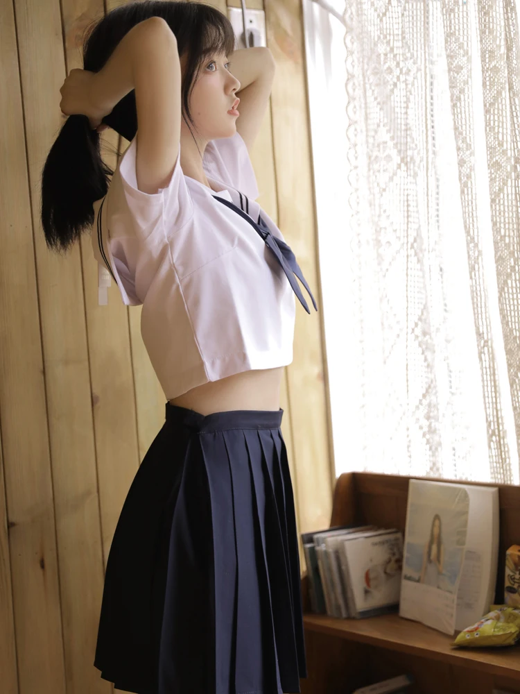 Grundlegende JK Uniform Rock Echte Japanische College Stil Anzug Sailor Anzug Mädchen Sommer Plissee Rock Schuluniform