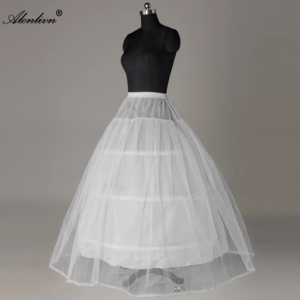 Alonline White Color 5 Kinds  Wedding Petticoat Used For A Line& Mermaid Wedding Dress  Crinoline Enagua nupcial