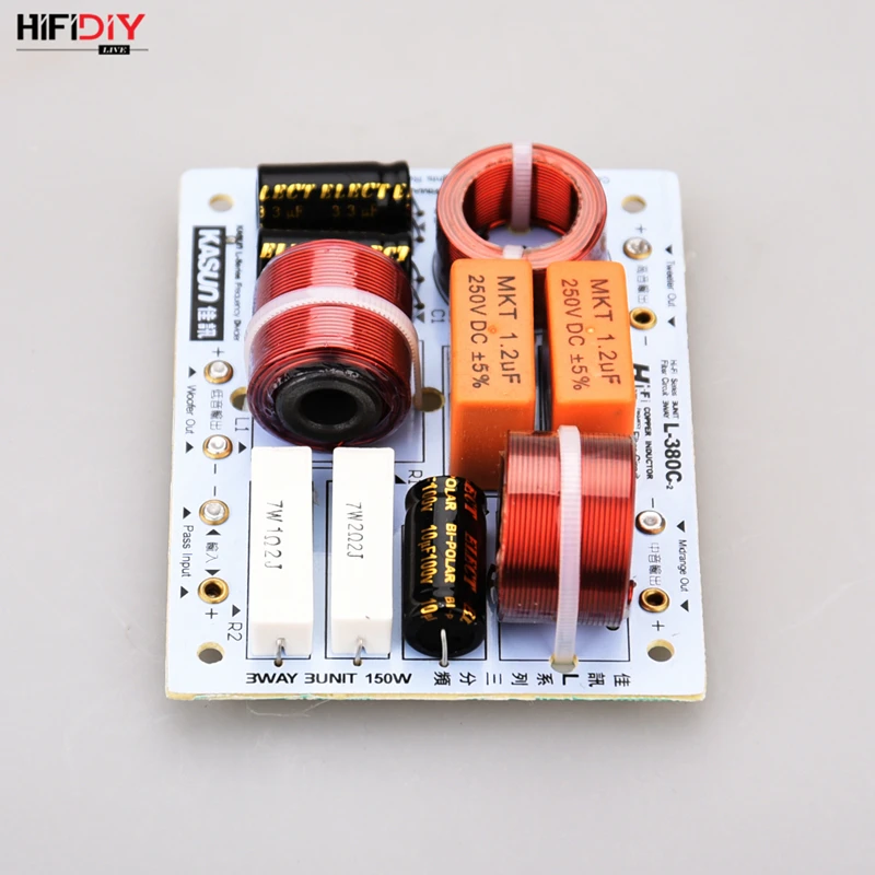 HIFIDIY لايف L-380C 3 طريقة 3 وحدة مكبر الصوت (مكبر الصوت + منتصف + باس) HiFi الرئيسية مكبرات الصوت تردد مقسم مرشحات كروس