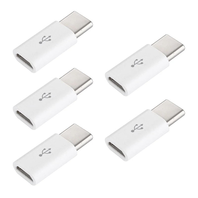 5pcs Mini Type C Adapter Micro USB Female To Type C Male Adapter Phone Micro To USB-C Type-C USB 3.1 Data Charging