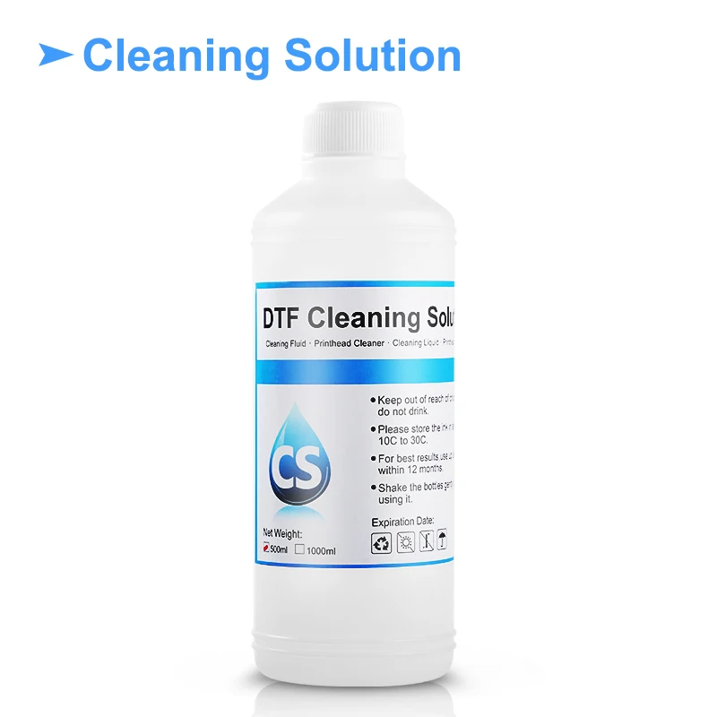 500ML DTF Cleaning Solution Print Head Cleaning Liquid Capping Station Cleaning Fluid Direct to Transfer Film Ink Cleaning Kit