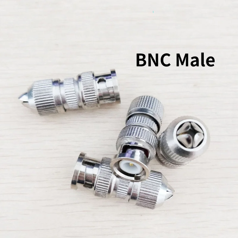 NEW High Quality Product10pcs/20pcs/50pcs/100pcsBNC Male To Cable Connector Adapter Easier Surveillance CCTV Camera Installation