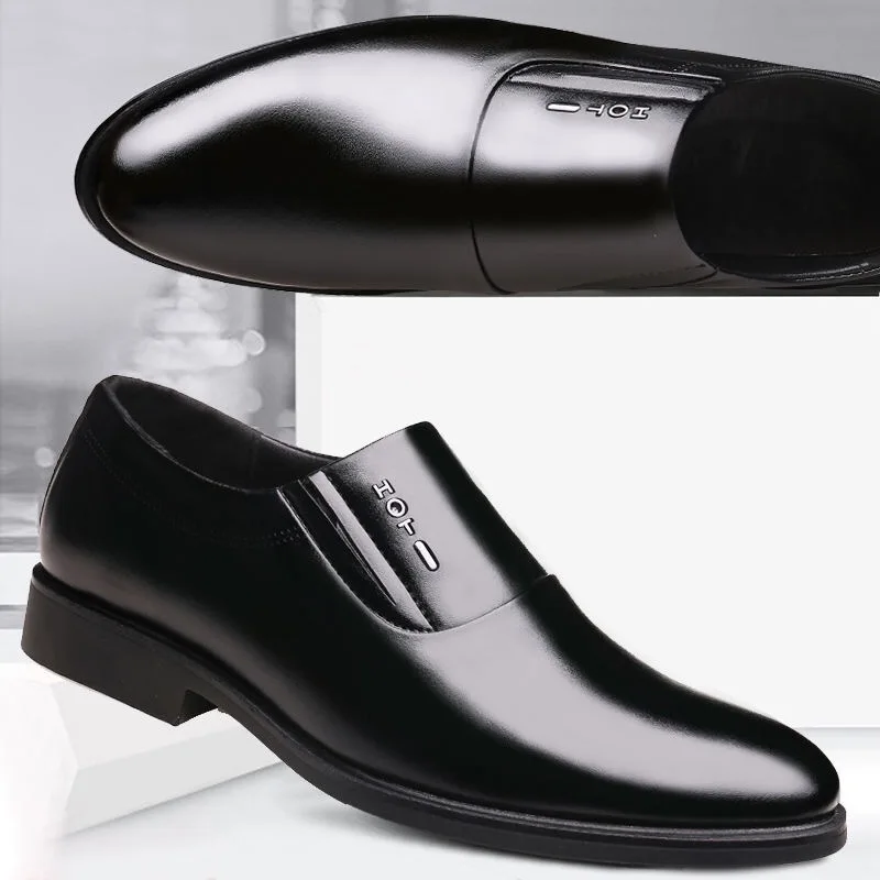 Mazefeng Fashion Slip on Men Dress Shoes Men Oxfords Fashion Business Dress Men Shoes 2019 New Classic Leather Men\'S Suits Shoes