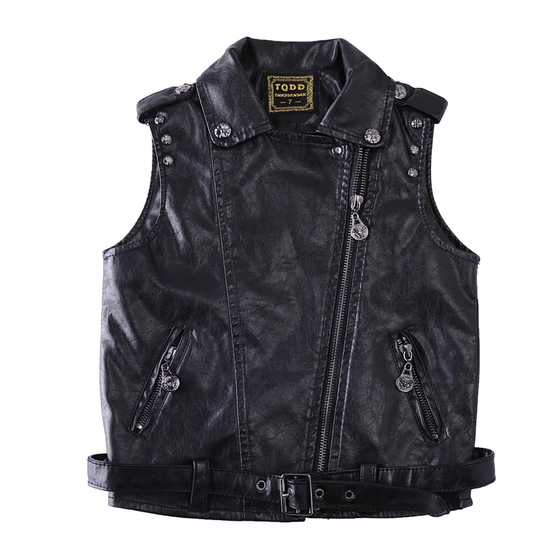 

Girls PU Vest baby Boy Waistcoat Children Outerwear,Fashion PU Jacket,Baby Girl vest