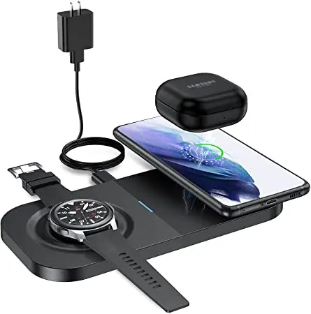 3 In 1 Wireless Chargers for iPhone 13 12 11 Pro Max 15W Qi Fast Charging Station With Fast QC3.0 Charger For Galaxy Watch/Buds