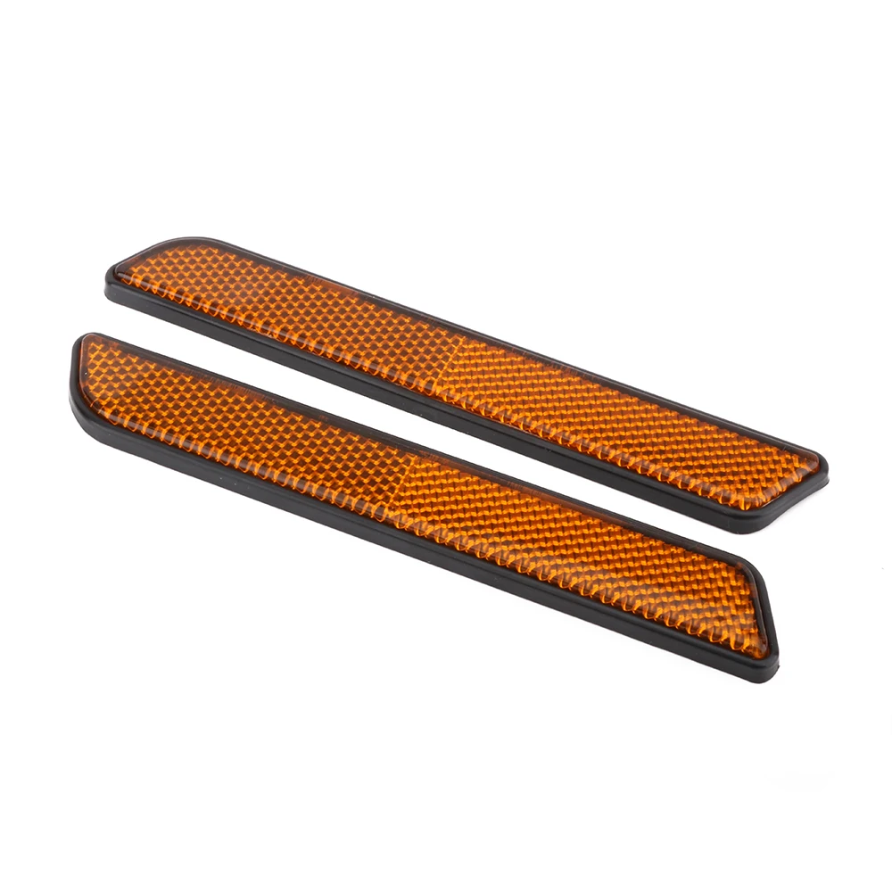 Motorcycle ABS Plastic 1 Pair Orange Front Fork Leg Reflector Reflective Stripe For Harley All Lower Legs Slider Sportster