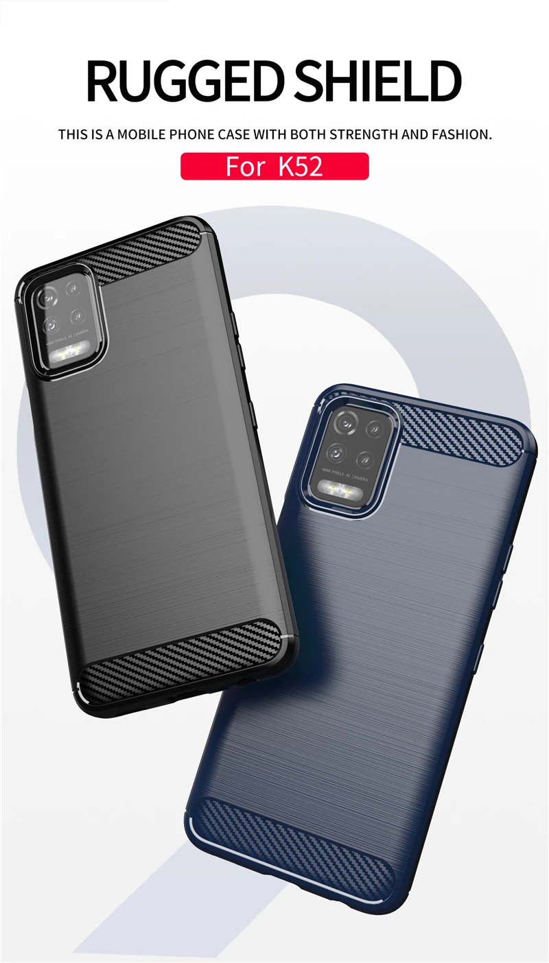 For LG K52 Case Soft Silicone Cover for LG K52 K62 K22 K92 K42 Case Armor Cover Rubber Fundas TPU Case For LG K52 Cover
