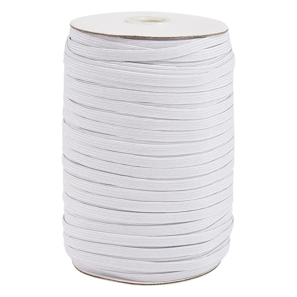 Flat Elastic Cord White Black Rubber Bands 4 5 6 8 10mm Elastic DIY Masks Accessories Sewing Material Handmad Masks Ear Tie Rope