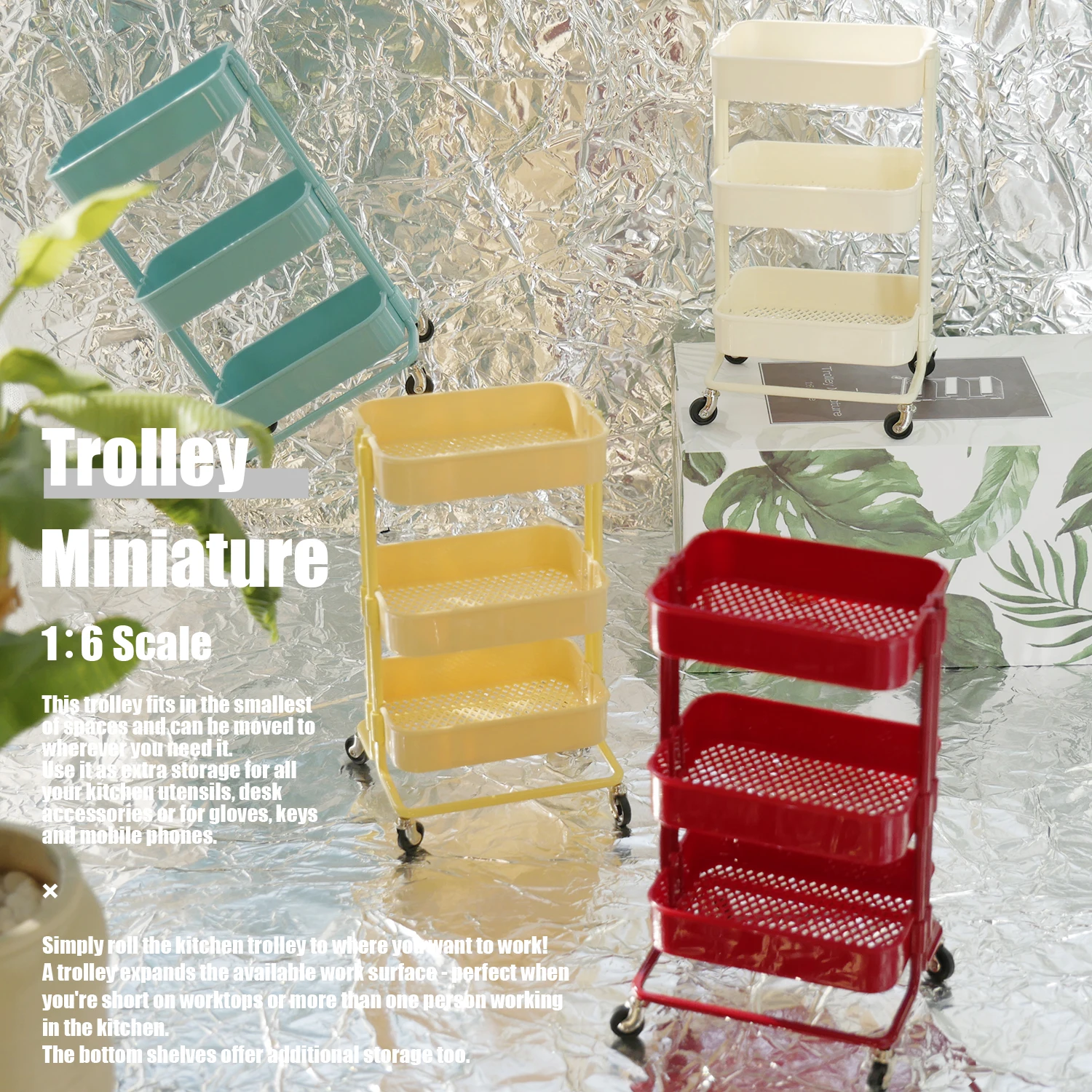 1/6 doll house model furniture accessories mini model  Special trolley