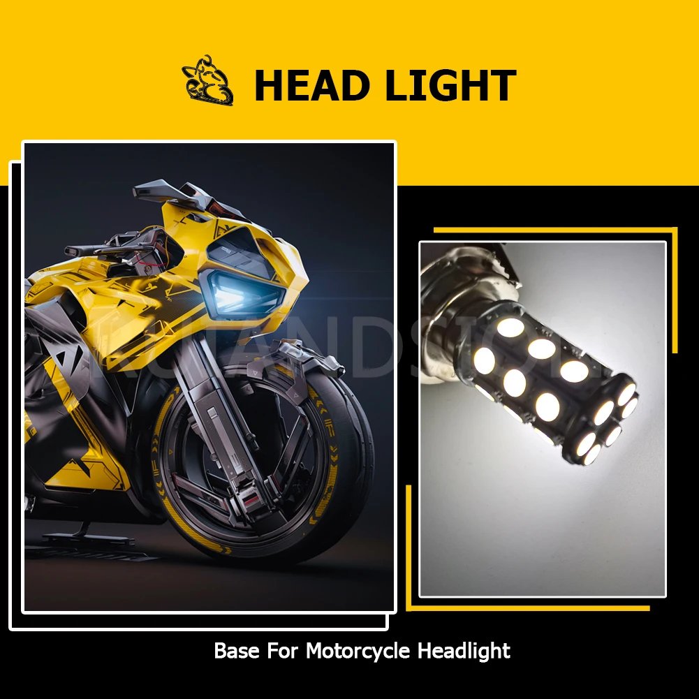 2pcs P26S LED Motorcycle Headlight Blub DC 6V 12V 8W 720LM 6000K moto light 5050 27SMD Scooter Accessoire Motorbike head lamp