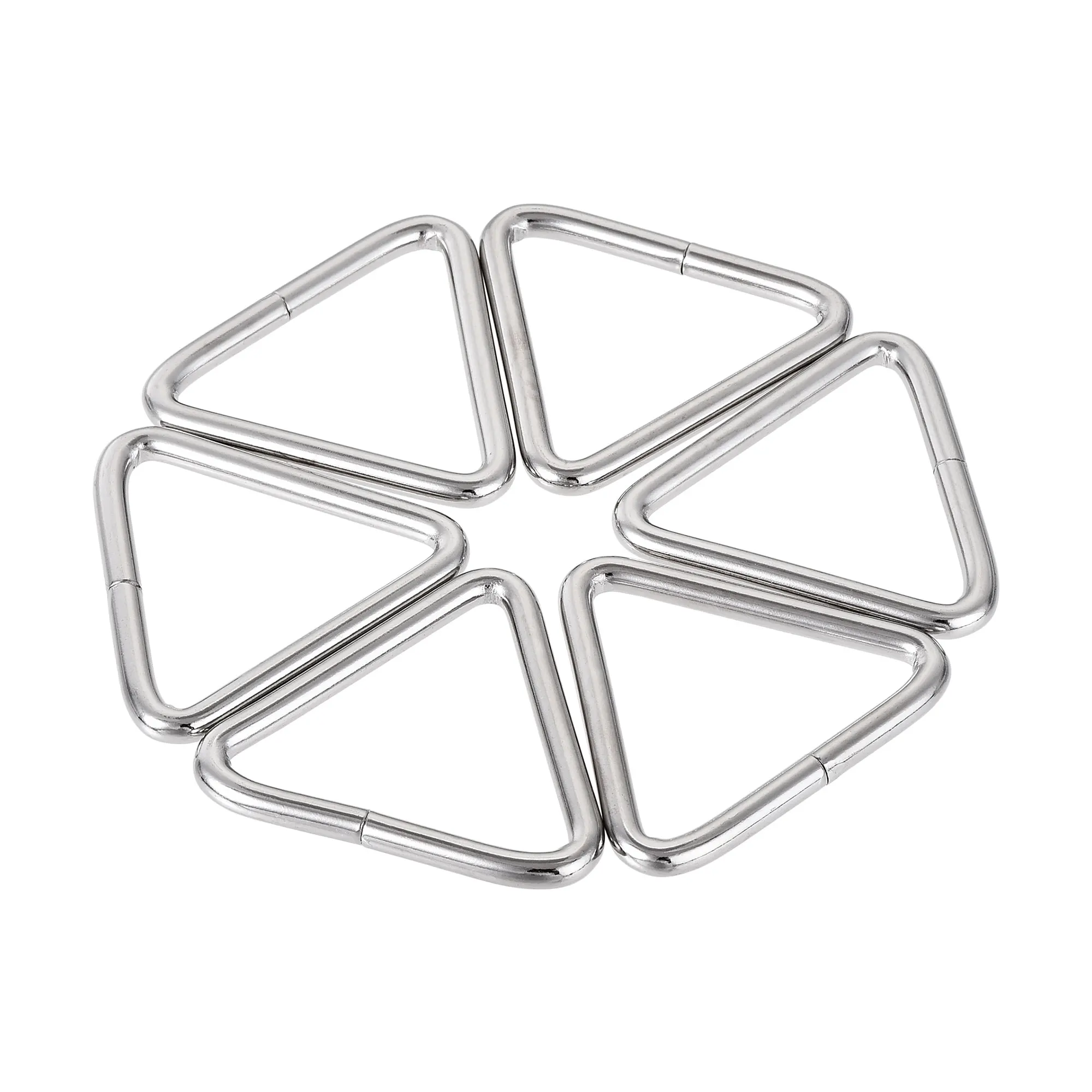 uxcell Triangle Ring Buckle, 1.46"(37mm) Inner Width for Hardware Strap Craft DIY 10pcs