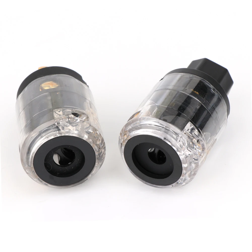 Paar P029 EU/US-Version Netzstecker Messing vergoldet US 3-poliger AC-Stromanschluss für DIY-Stromkabel – Detail 7