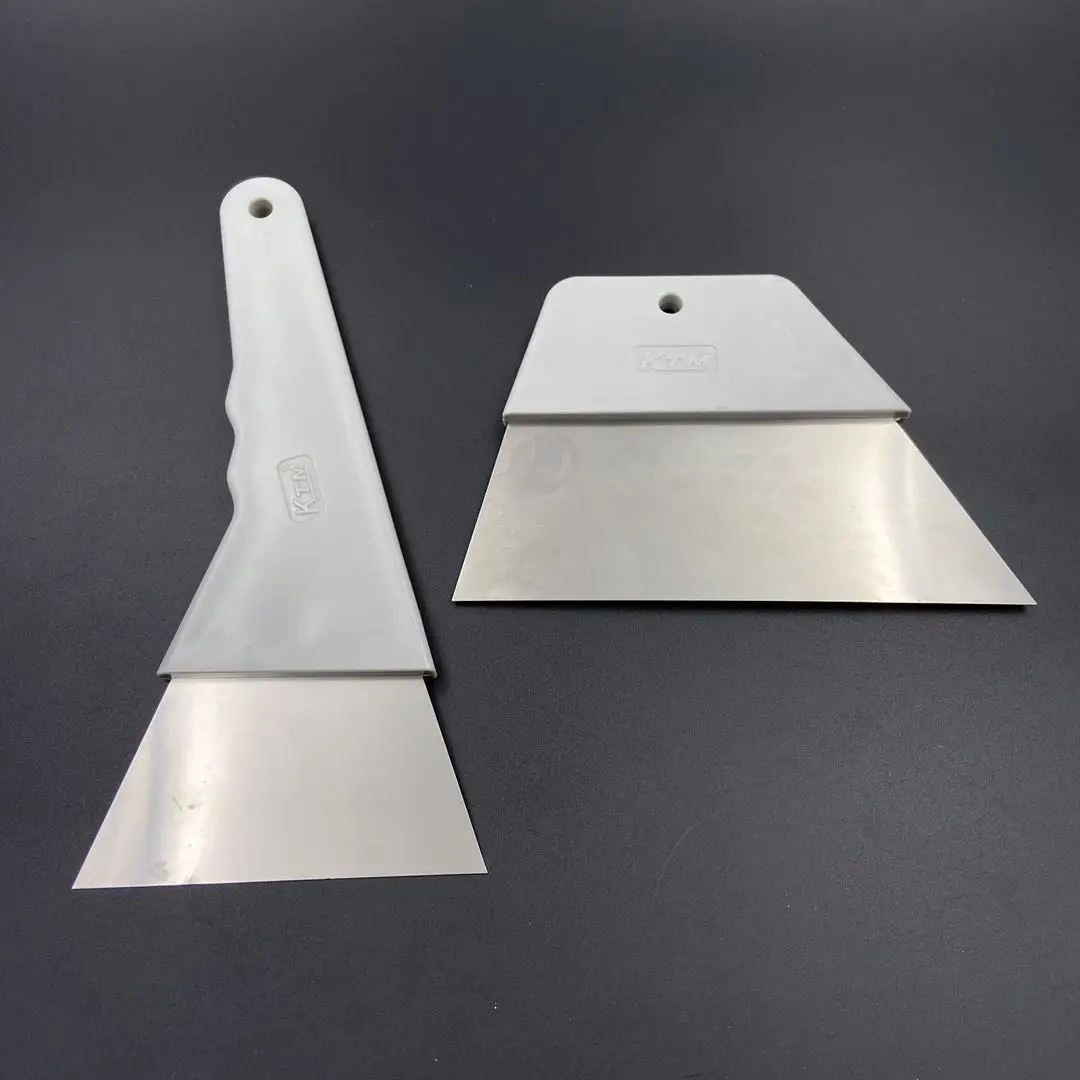 

KTM 2Pieces/Set Stainless Steel Squeegee Vinyl Car Squeegee Scraper Auto Car Film Squeegee Cutter Sticker Window Tint Tools