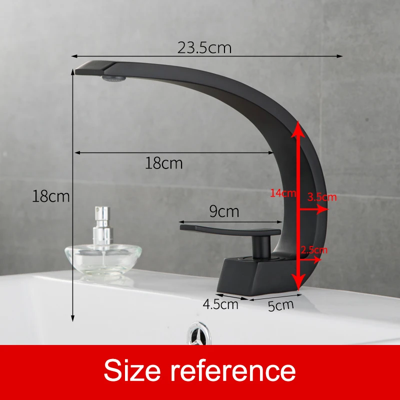 Bathroom Basin Sink Faucet Hot and Cold Water Mixer Washbasin Faucets Single Handle Single Hole Crane For Bathroom ELF19080