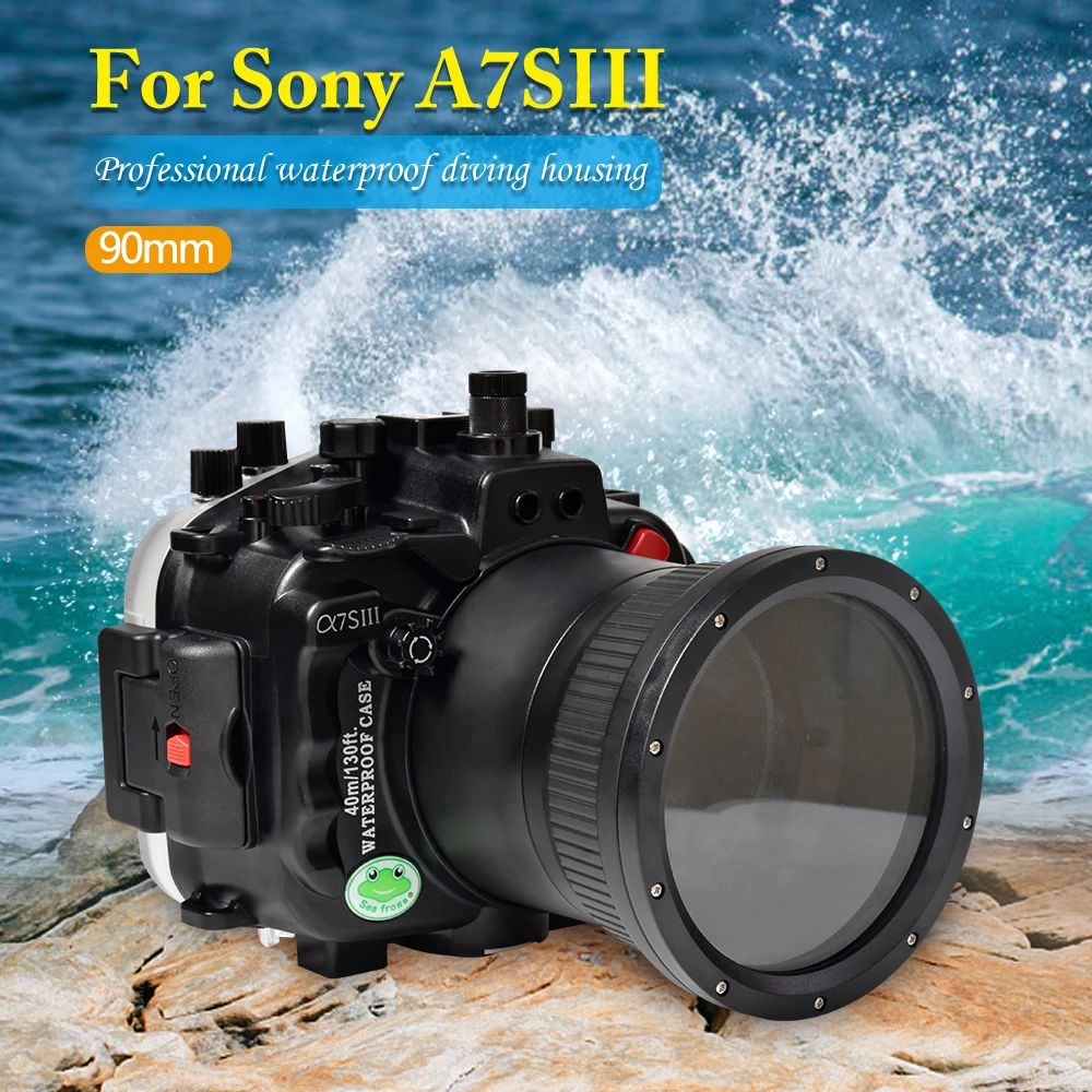 seafrogs for Sony A7S III IPX8 40M/130FT Underwater Diving Camera Housing for Drifting Surfing Swimming Diving