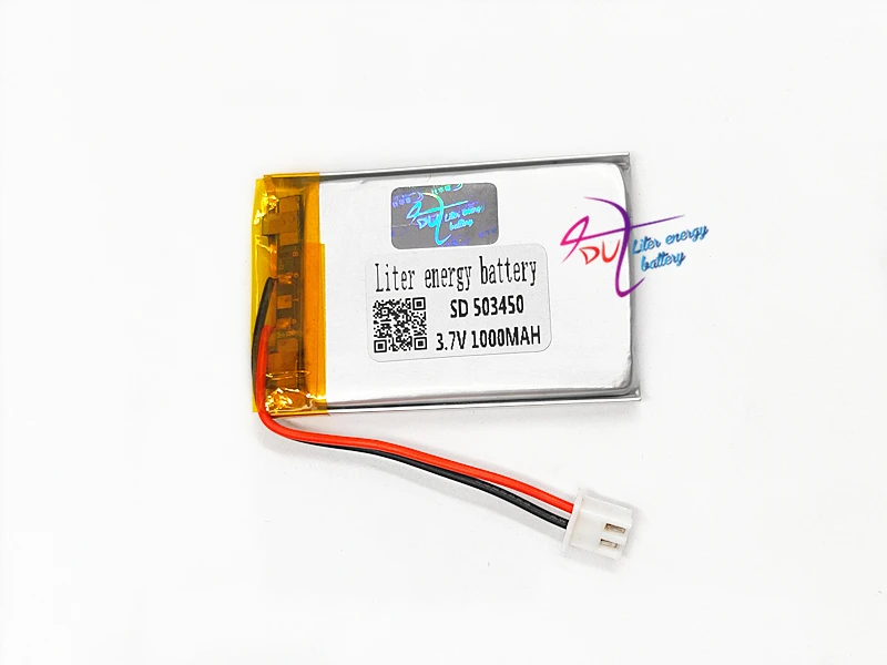 JST XH 2.54mm 503450 523450 3.7V 1000MAH Litowo-polimerowa LiPo akumulator do Mp3 słuchawki PAD DVD bluetooth aparat fotograficzny