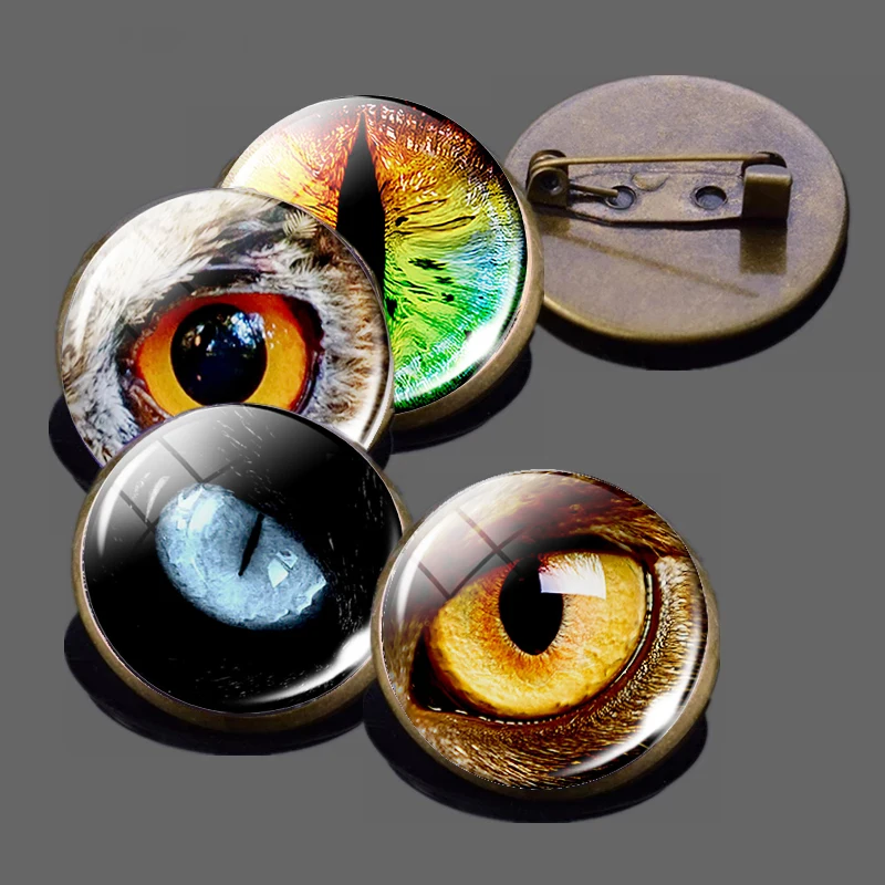 Steampunk Dragon Evil Eye Brooch Pins Cool Pin Friends Gifts Manga Eyes Bargains Cool Hiphop Jewelry Brooches Men Accessories