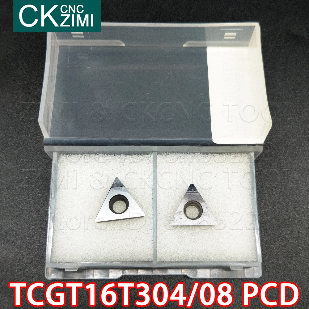 TCGT16T304 PCD TCGT16T308 PCD แทรกเพชรกลึงแทรกเครื่องมือ CNC เครื่องกลึงโลหะเครื่องกลึงโลหะเครื่องมือ TCGT 16T3ทองแดงอลูมิเนียม