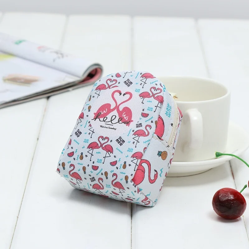 1 Piece Flamingo Pattern Cute Bag Pocket Wallet 5 Styles Of Flamingo Design Small Pocket Wallet With Zipper