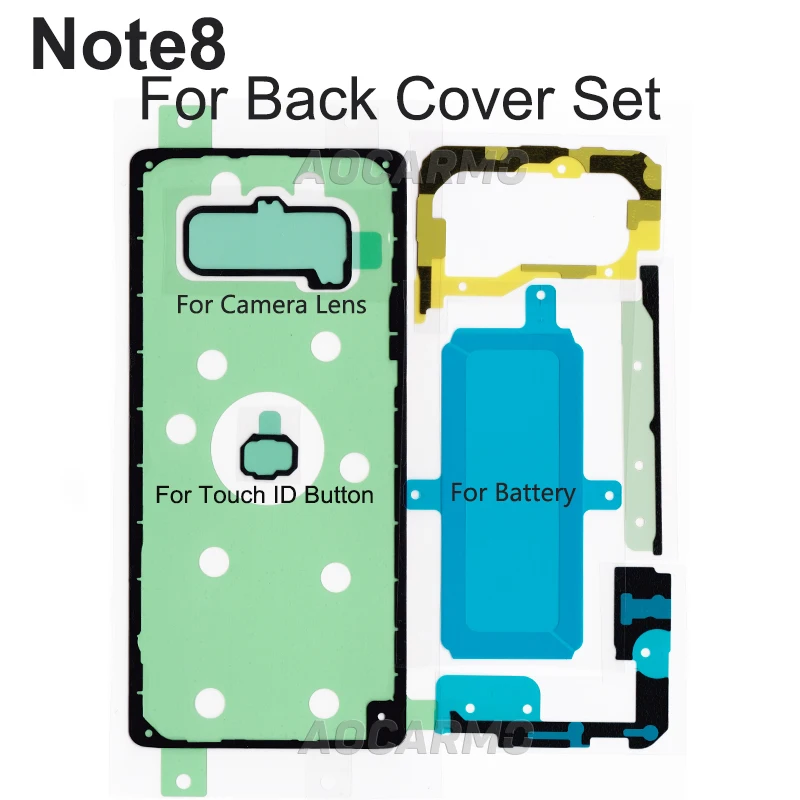 For Samsung Galaxy Note 8 Note8 SM-N9500 Full Set Adhesive Tape LCD Screen Back Battery Cover Frame Camera Lens Sticker Glue