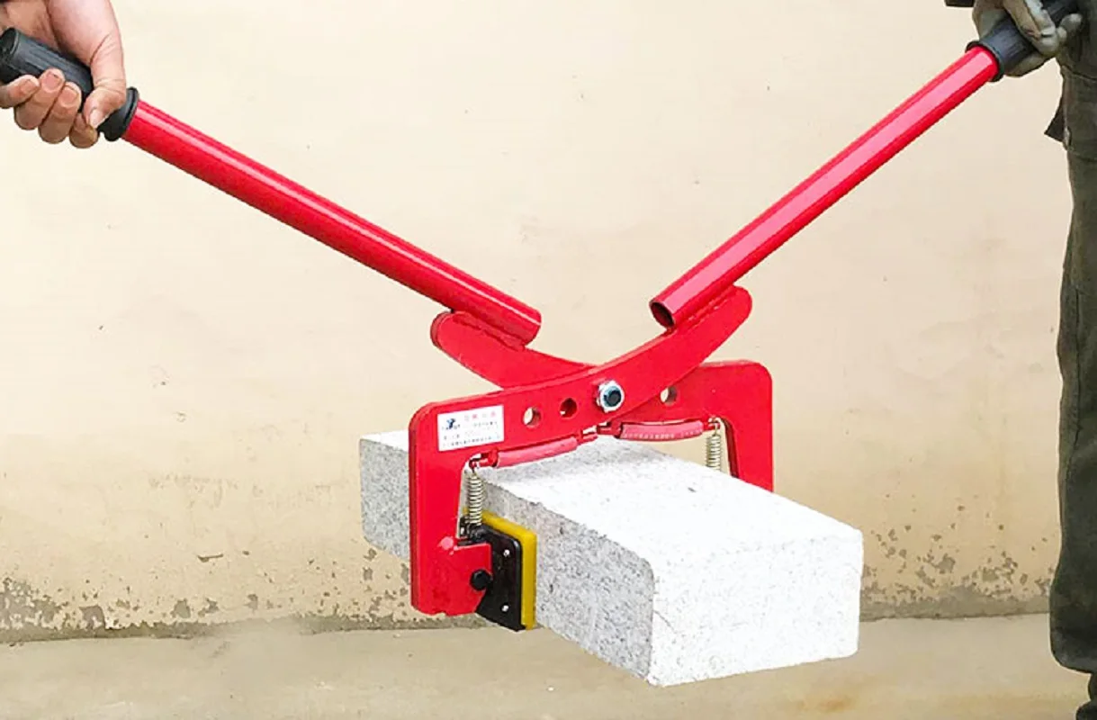 6-30CM  240KG--320KG Handhold type double lifting curb clamp for stone marble transferring installation tool