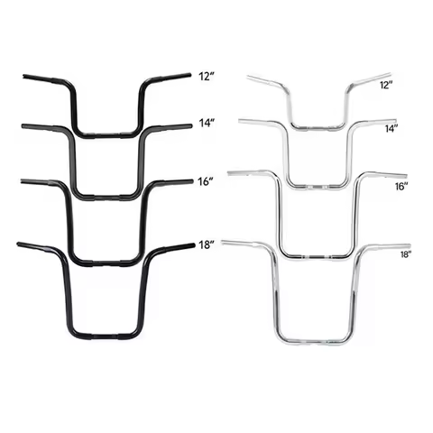 Motorcycle 12'' 14'' 16'' 18'' Rise 1-1/4" Handlebar Handle Bar Fit For Harley Sportster XL 1200 883 Softail FLST FXST Fatboy